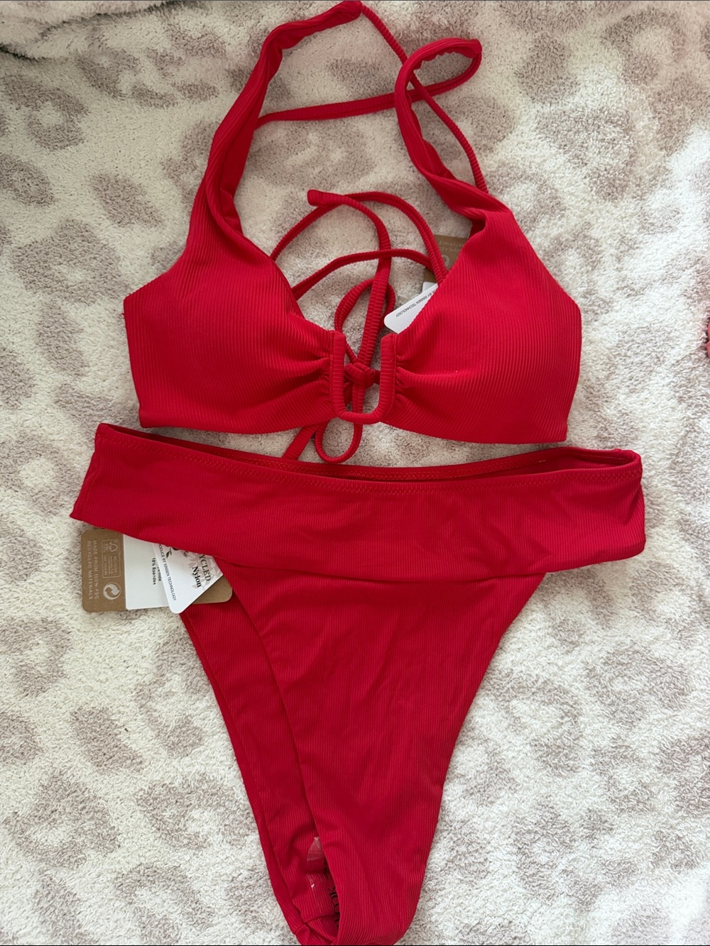 NWT Berlook red bikini set